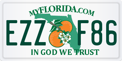 FL license plate EZZF86