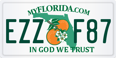 FL license plate EZZF87