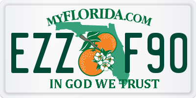 FL license plate EZZF90