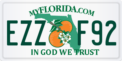 FL license plate EZZF92