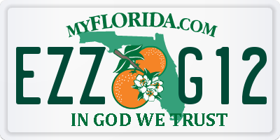 FL license plate EZZG12