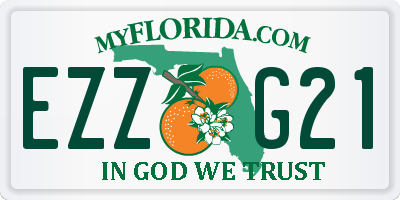 FL license plate EZZG21