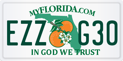 FL license plate EZZG30