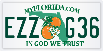 FL license plate EZZG36