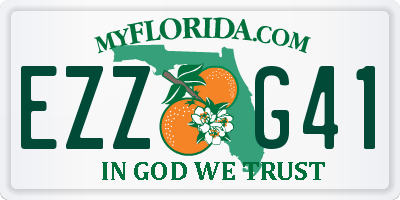 FL license plate EZZG41