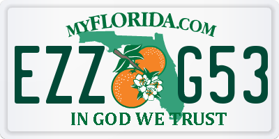 FL license plate EZZG53