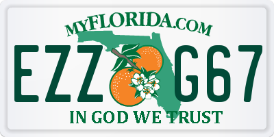 FL license plate EZZG67