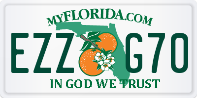 FL license plate EZZG70