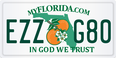 FL license plate EZZG80