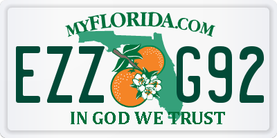 FL license plate EZZG92