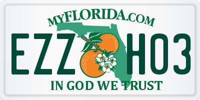 FL license plate EZZH03