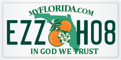 FL license plate EZZH08