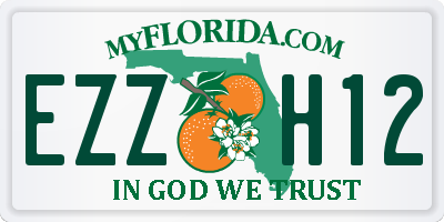 FL license plate EZZH12