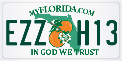 FL license plate EZZH13