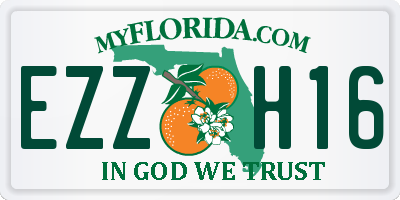 FL license plate EZZH16