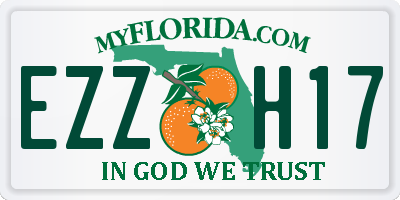 FL license plate EZZH17