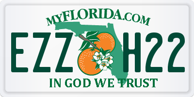 FL license plate EZZH22