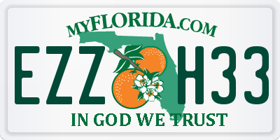 FL license plate EZZH33