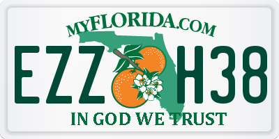 FL license plate EZZH38