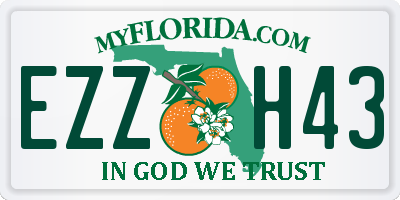 FL license plate EZZH43