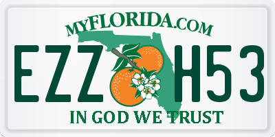 FL license plate EZZH53