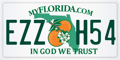 FL license plate EZZH54