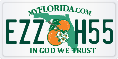 FL license plate EZZH55