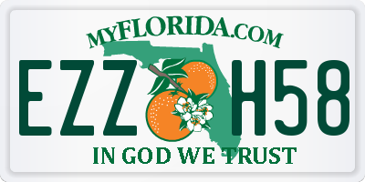 FL license plate EZZH58