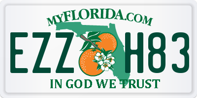 FL license plate EZZH83