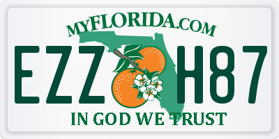 FL license plate EZZH87