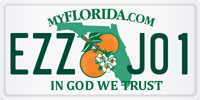 FL license plate EZZJ01