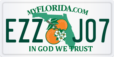 FL license plate EZZJ07