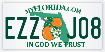 FL license plate EZZJ08