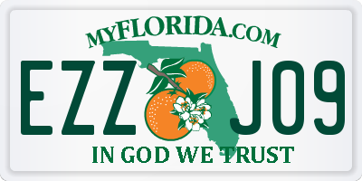 FL license plate EZZJ09