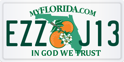 FL license plate EZZJ13