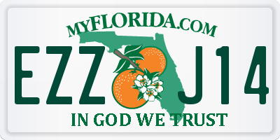 FL license plate EZZJ14