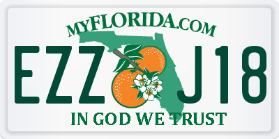 FL license plate EZZJ18