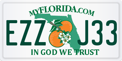 FL license plate EZZJ33