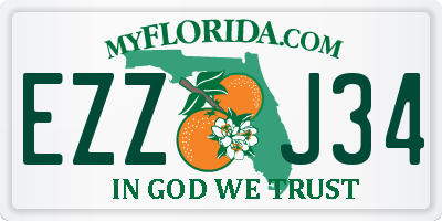 FL license plate EZZJ34