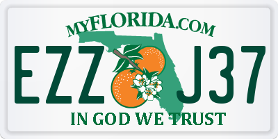 FL license plate EZZJ37