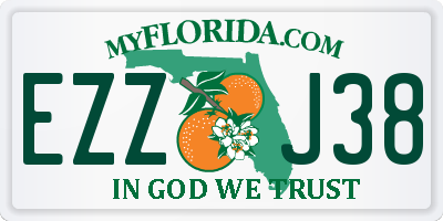 FL license plate EZZJ38