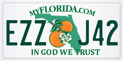 FL license plate EZZJ42