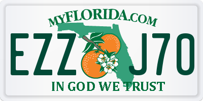 FL license plate EZZJ70