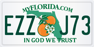 FL license plate EZZJ73