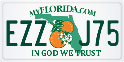 FL license plate EZZJ75