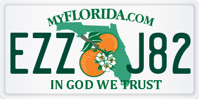 FL license plate EZZJ82