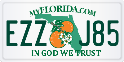 FL license plate EZZJ85