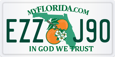 FL license plate EZZJ90