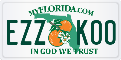 FL license plate EZZK00