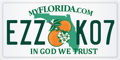 FL license plate EZZK07